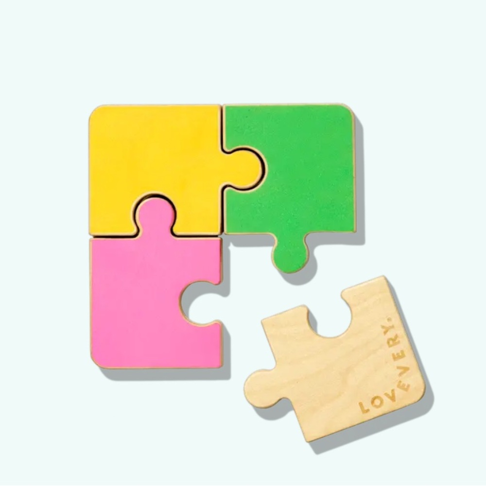 LOVEVERY Colorful Wooden Jigsaw Puzzle